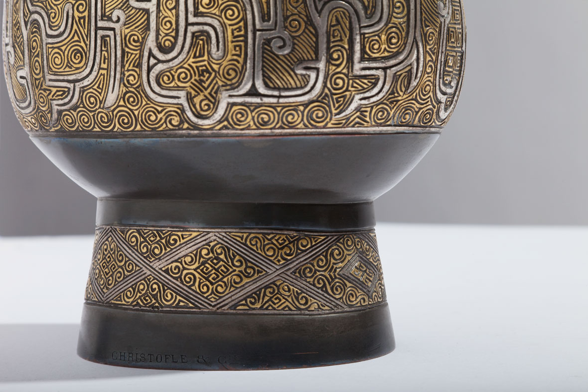 Christofle Chinese Style Vases